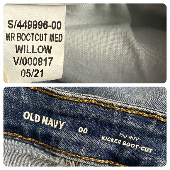 Old Navy Kicker Boot Cut Mid Rise Jeans Blue - Picture 10 of 15